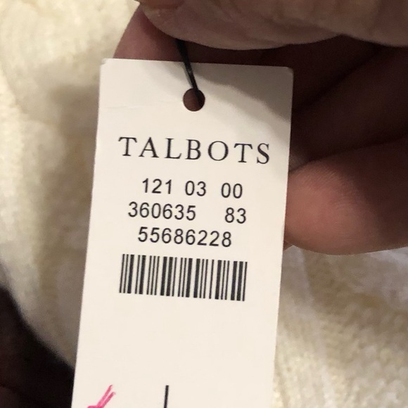 Talbots Cable Knit Turtleneck Sweater- size L - NWT - Picture 13 of 15
